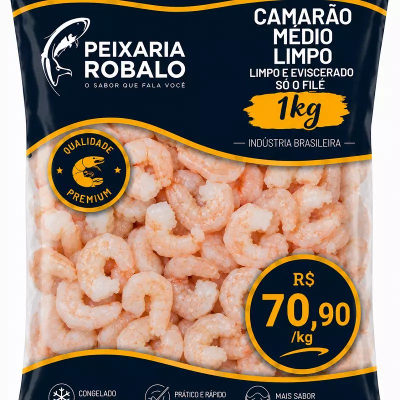 Camarão Médio Limpo