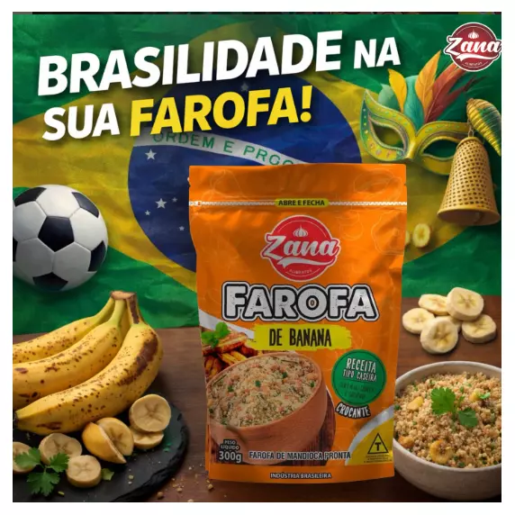 FAROFA CROCANTE DE BANANA 300G