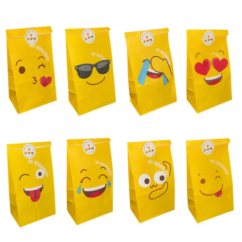 24 BOLSAS PAPEL EMOJIS (12x8X22)