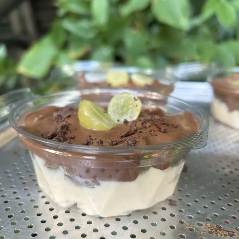 Bombom aberto de uva