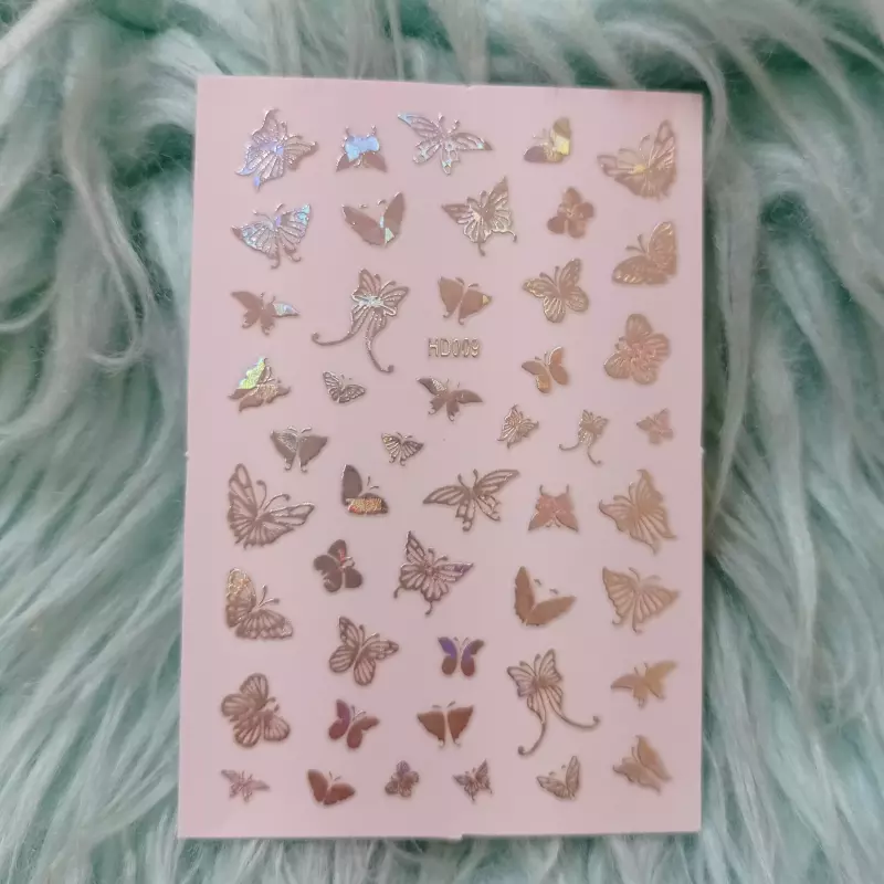 Calcomanía plateada (HD009)