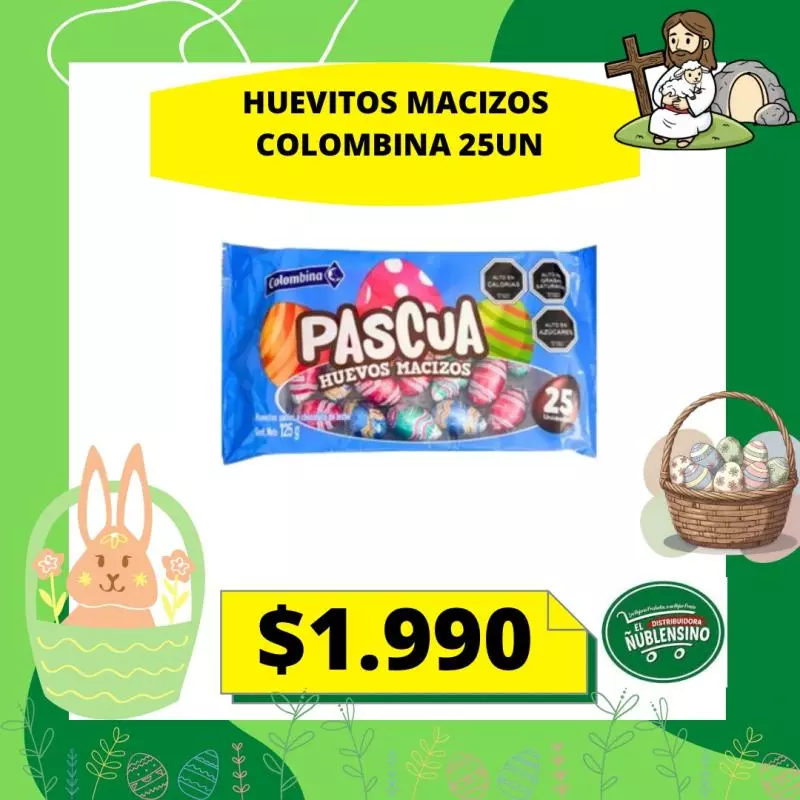 Bandeja Huevitos macizos 25 unidades