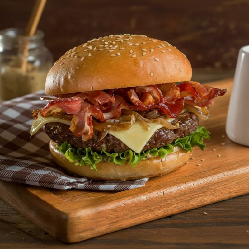 Hamburguesa Con Tocino