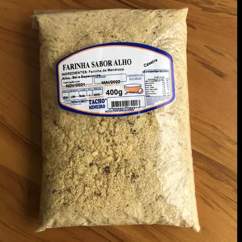Farinha Mandioca sabor Alho 400gr