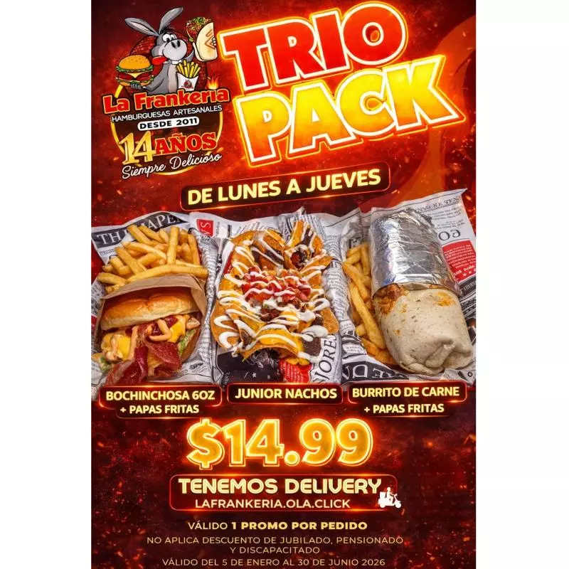 Trio PACK ( Lunes a Jueves)