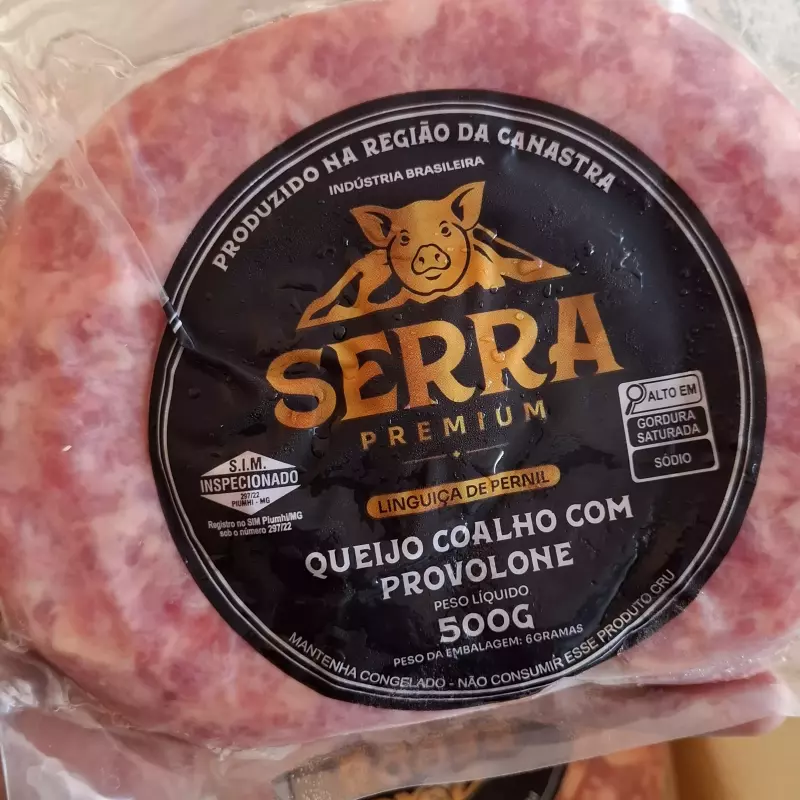 LINGUIÇA DE PERNIL C QUEIJO 500G