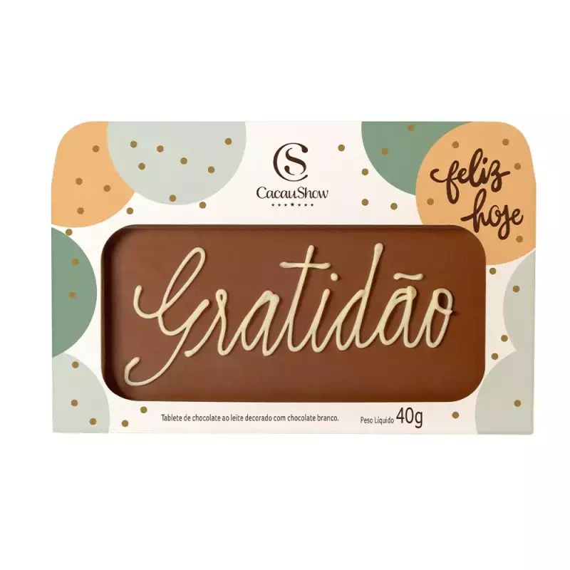 Tablete aoLeiteChocoarteGratidão 40g