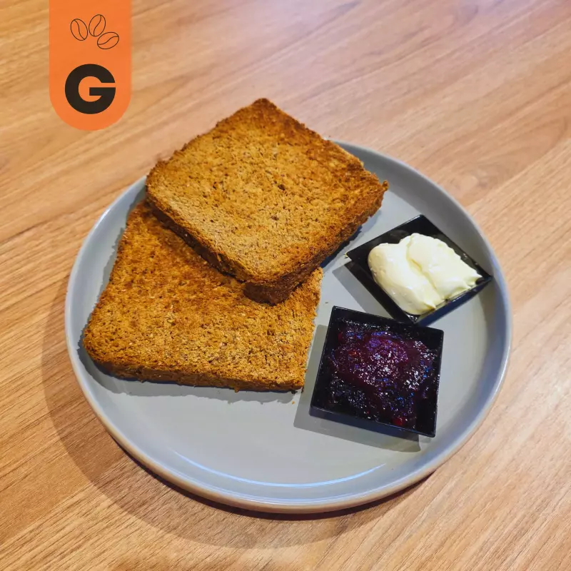 Tostadas con Mermelada y Queso Crema