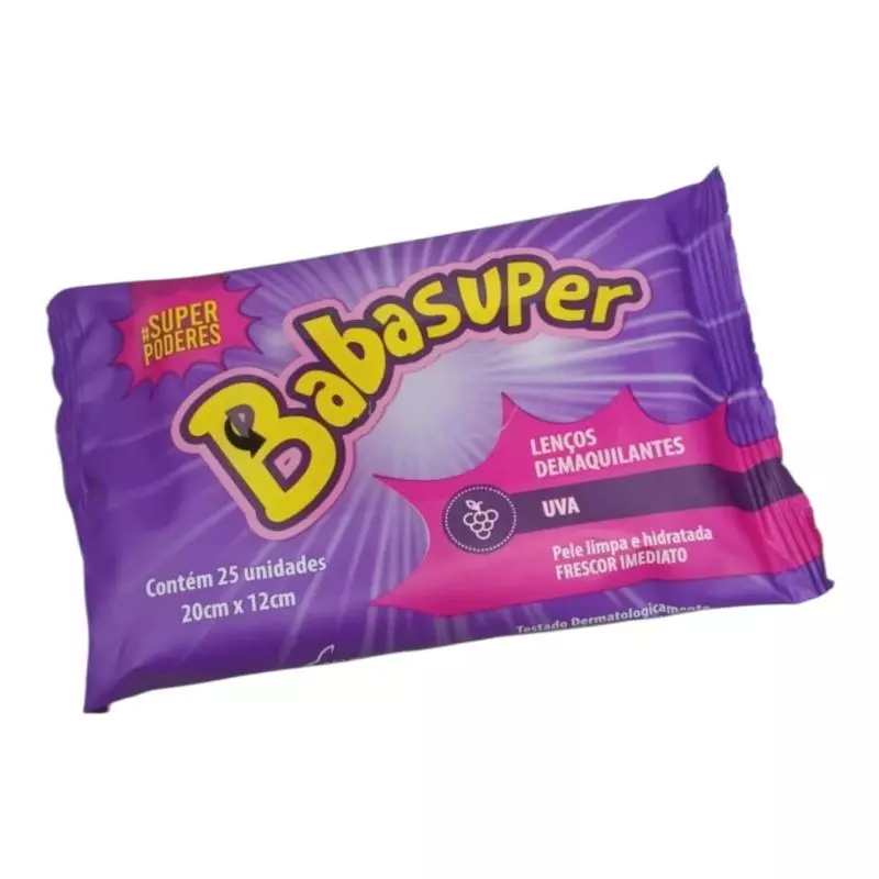 Lenço Demaquilante Babasuper  Uva