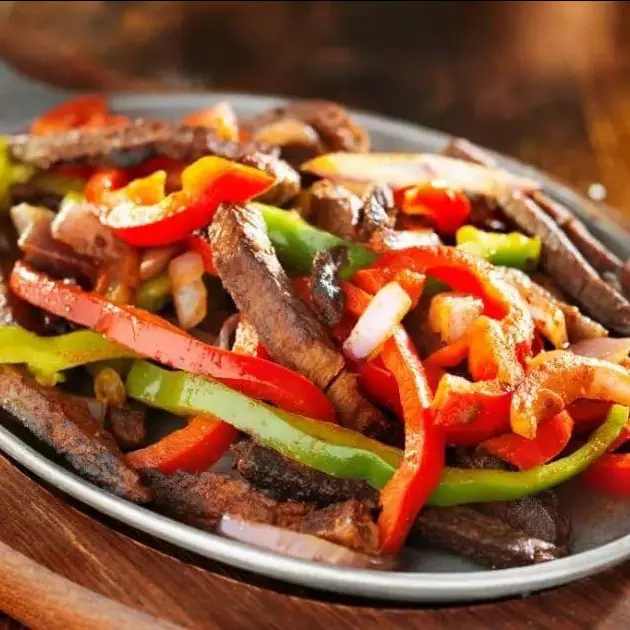 Isca de carne com legumes