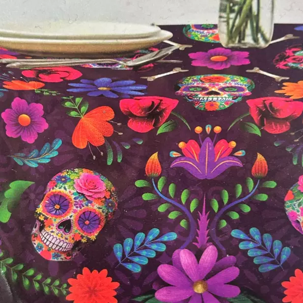 Toalha de mesa Caveira Circular