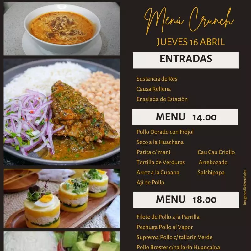 Menú 18.00 soles