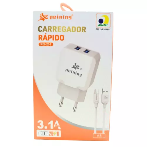 CARREGADOR RÁPIDO V8 PEINING PEI-201