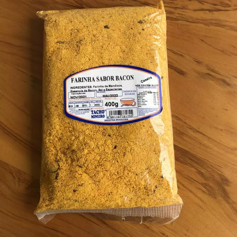 Farinha Mandioca sabor Bacon 400gr