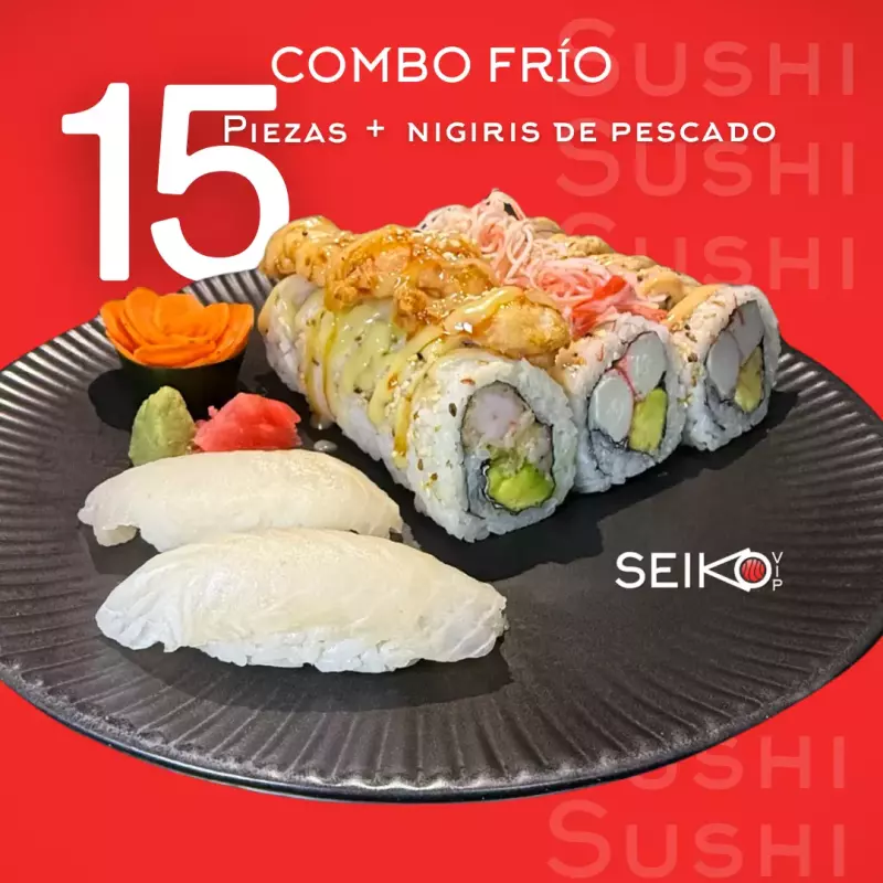 1/2 Combo frio + 2 Nigiris pescado
