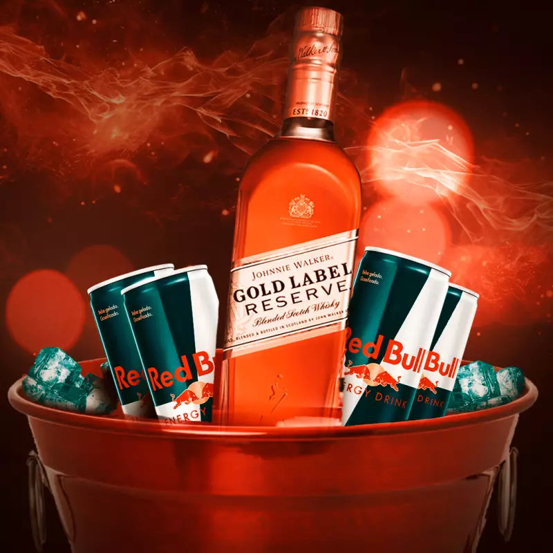 Gold Label+ 4 energéticos red bull