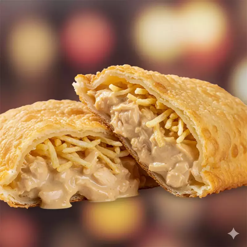 Pastel de strogonoff de frango