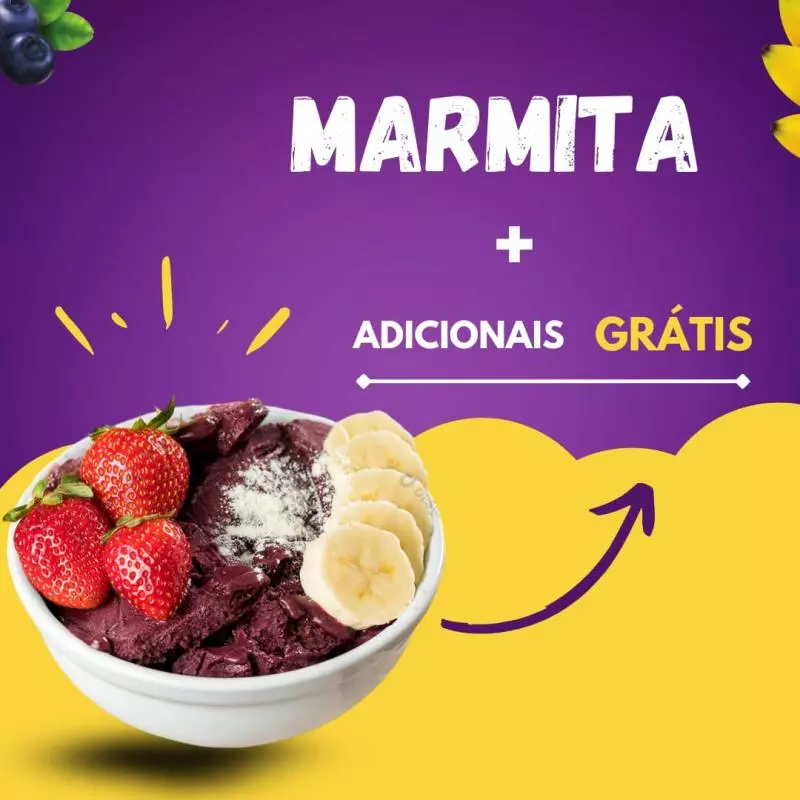 Marmita 1 LT + 5 adicionais grátis