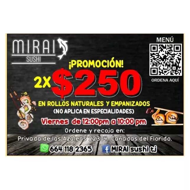 Promoción 2X$250
