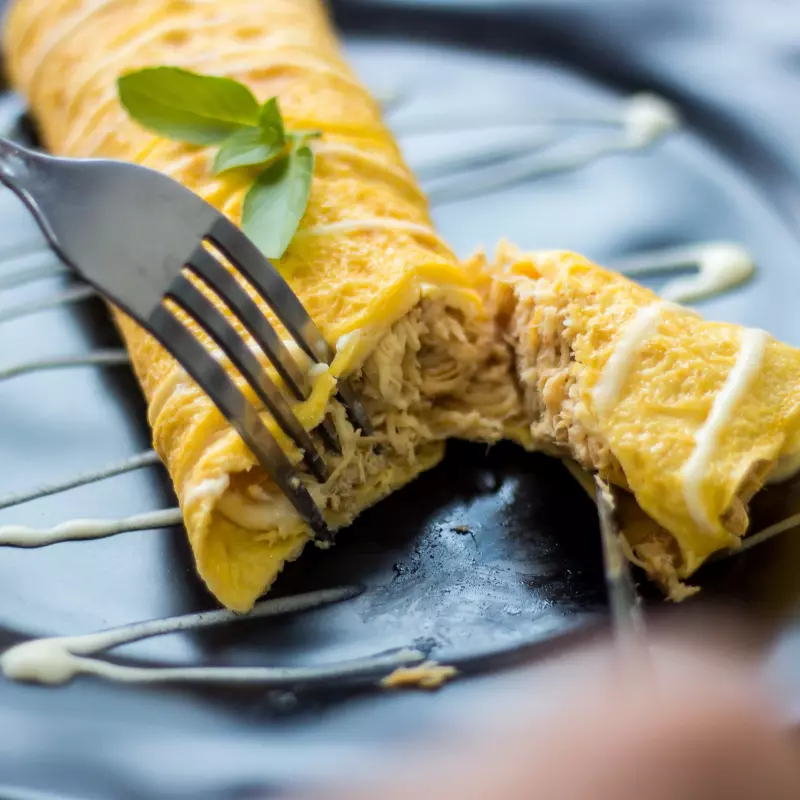 Crepioca de Frango com Requeijão