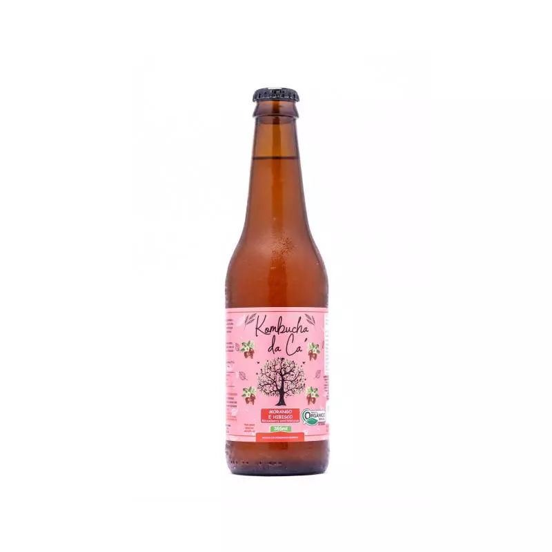 Kombucha Sabor Hibisco Morango 365ml