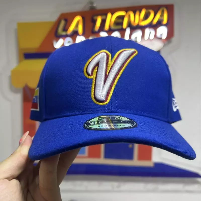 Gorra V azul New era curva