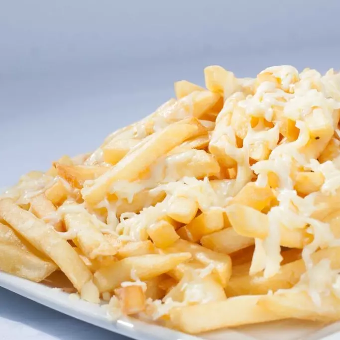 porção fritas inteira queijo