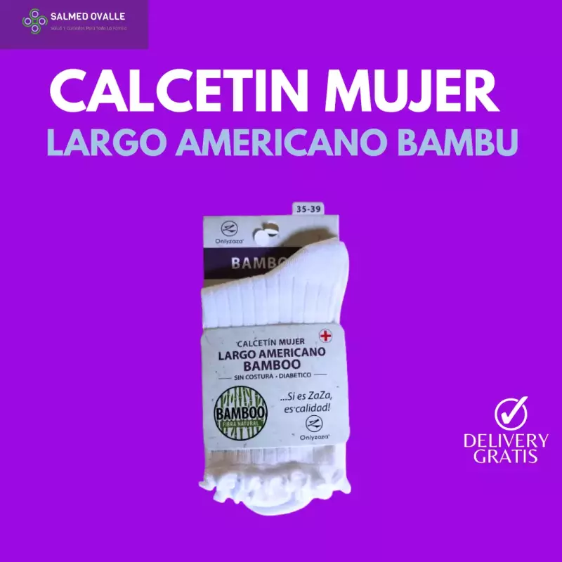 CALCETIN MUJER LARGO AMERICANO BAMBU