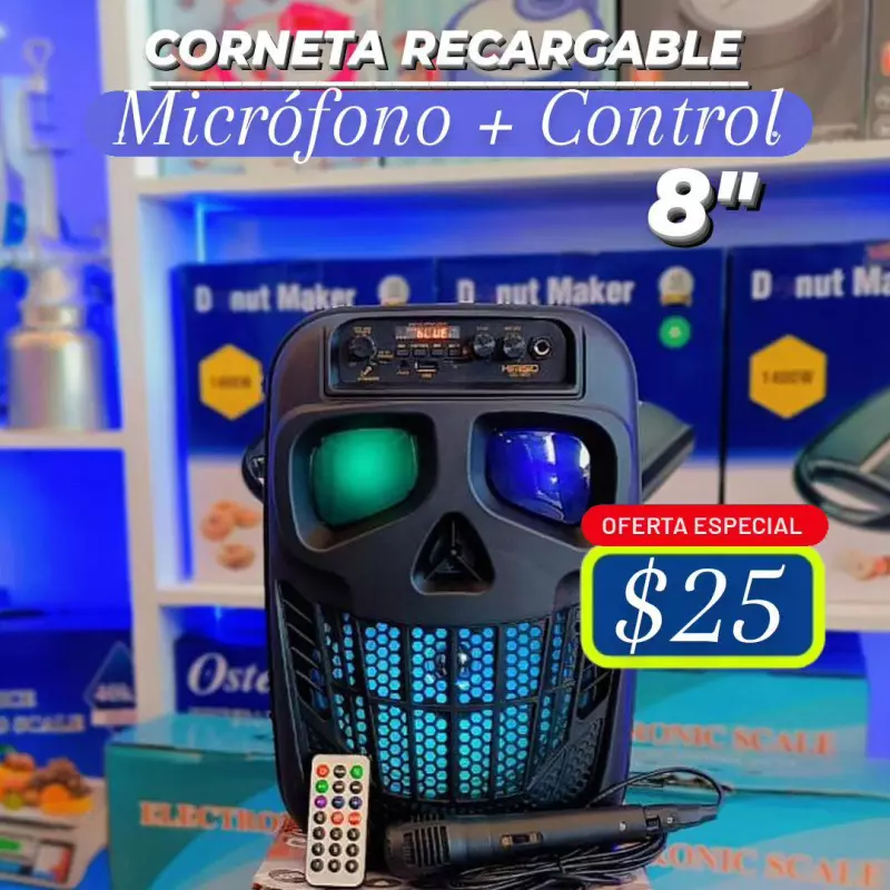 Corneta inalambrica. 8"