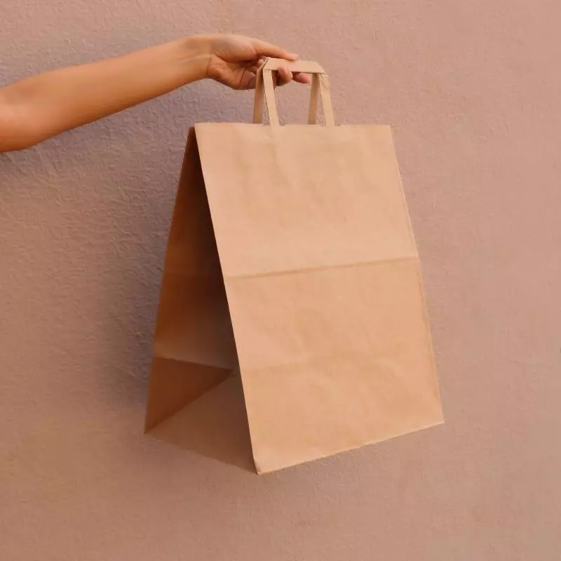 Bolsa Kraft con asa 41X33 ECOGREEN