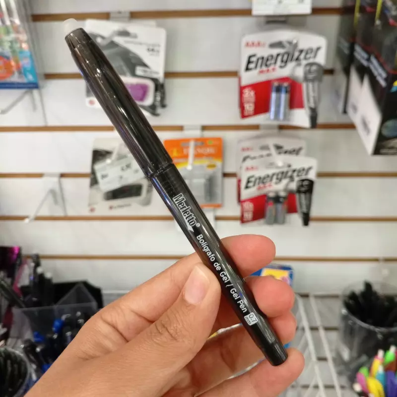Boligrafo borrable negro Merletto