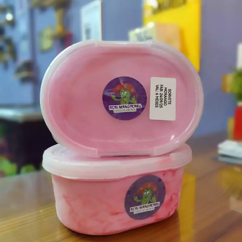 Sorvete de morango 🍓( 1 litro)