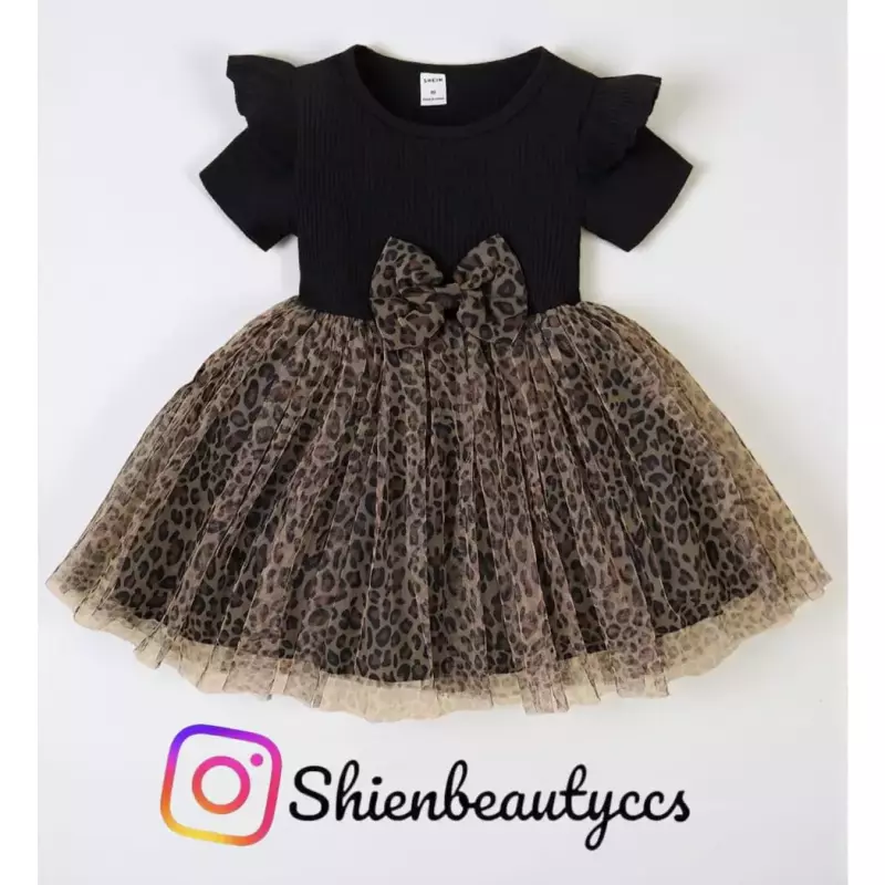 Vestido Con Estampado de Leopardo