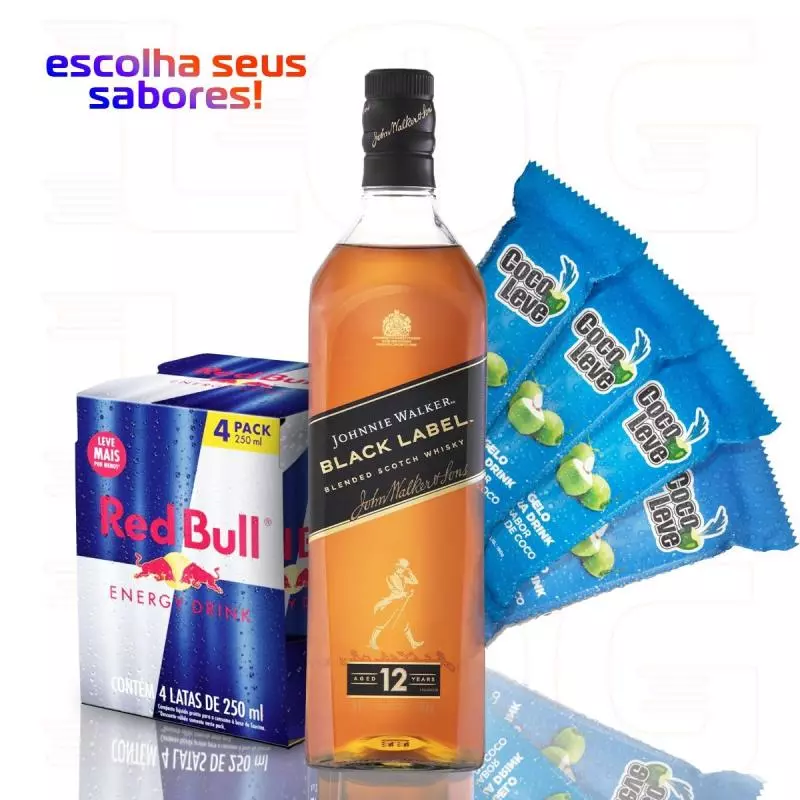COMBO BLACK LABEL + RED BULL