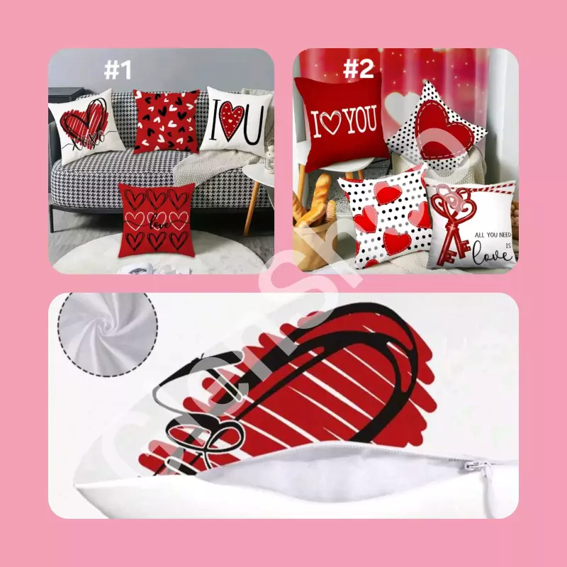 Juego de fundas de cojines AMOR
