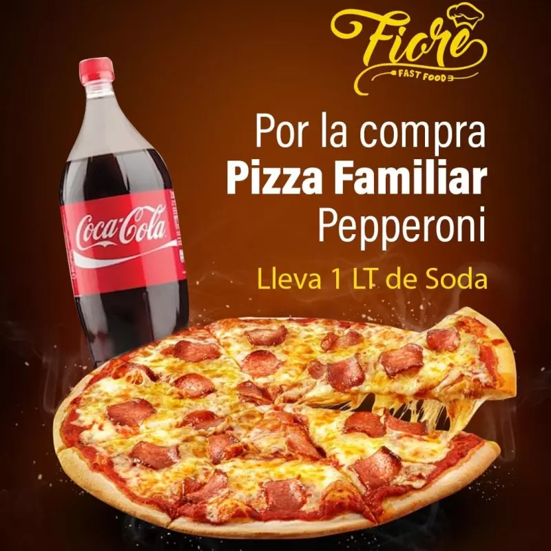 PIZZA FAMILIAR UN INGREDIENTE