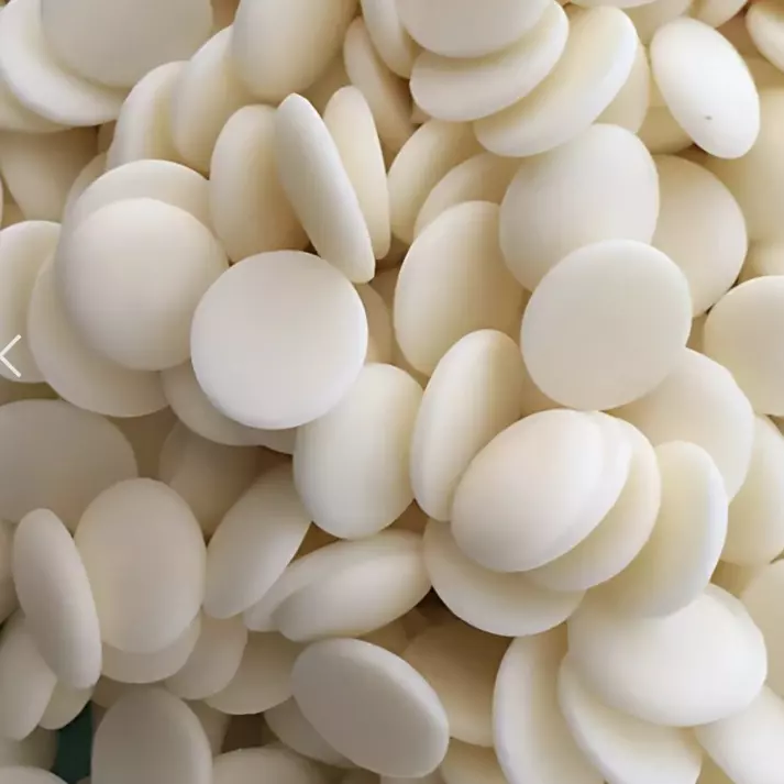 Discos de chocolate blanco