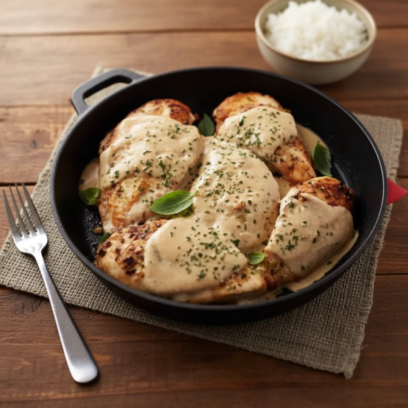 File de frango ao molho branco