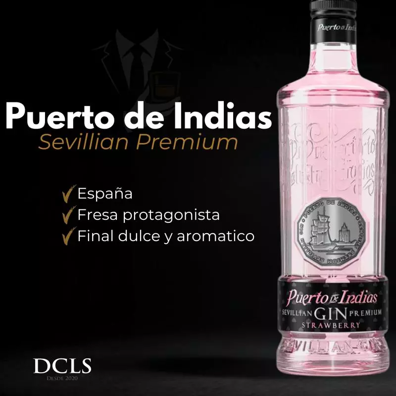 Gin Puerto de Indias Fresa