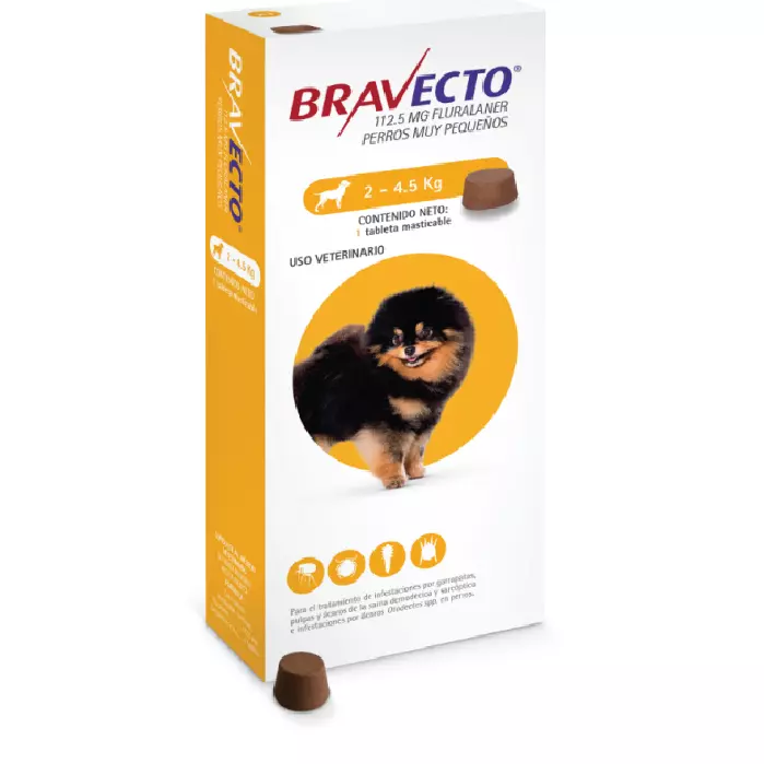 Bravecto de 2 a 4,5 kg