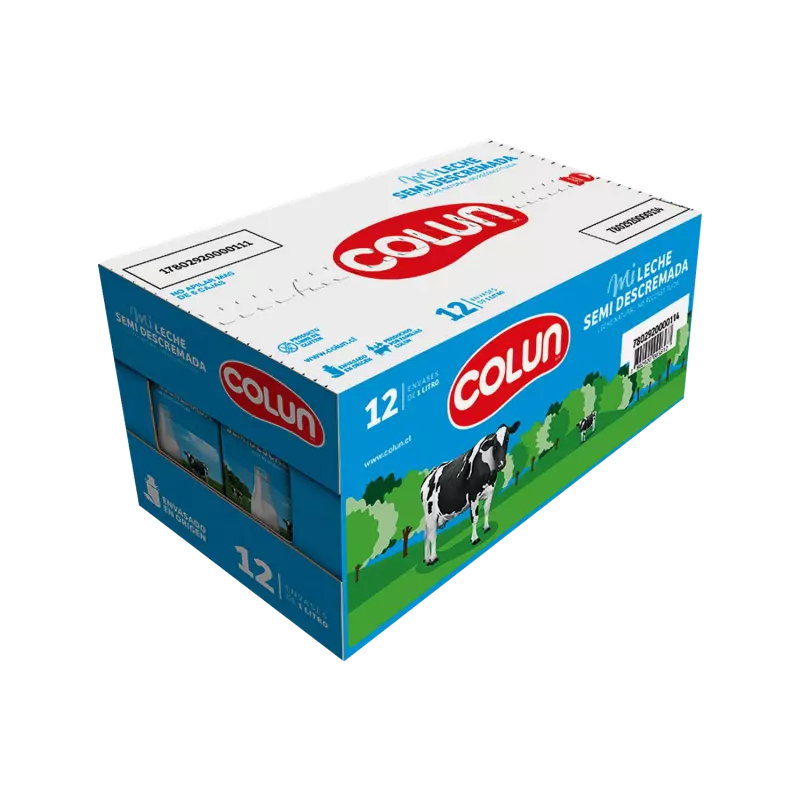 Caja Leche semidescremada Colun
