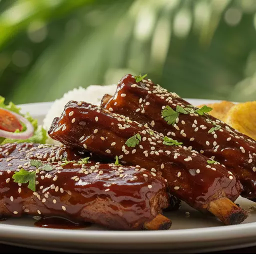 Costillitas de cerdo en salsa Bbq