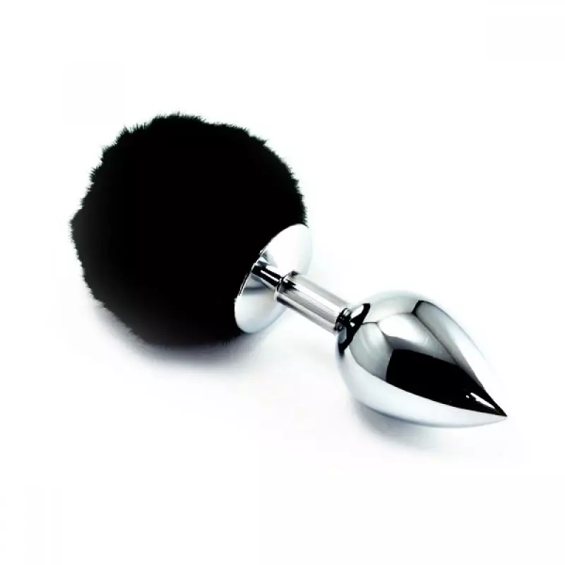 Plug Anal Pompom Preto