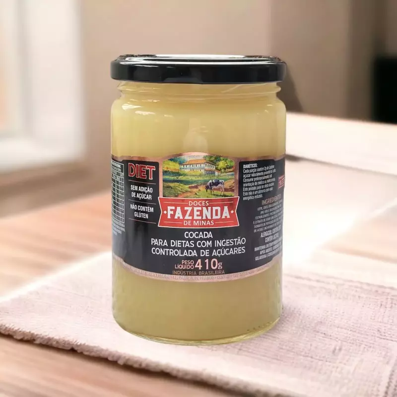 Cocada sem adição de açúcar