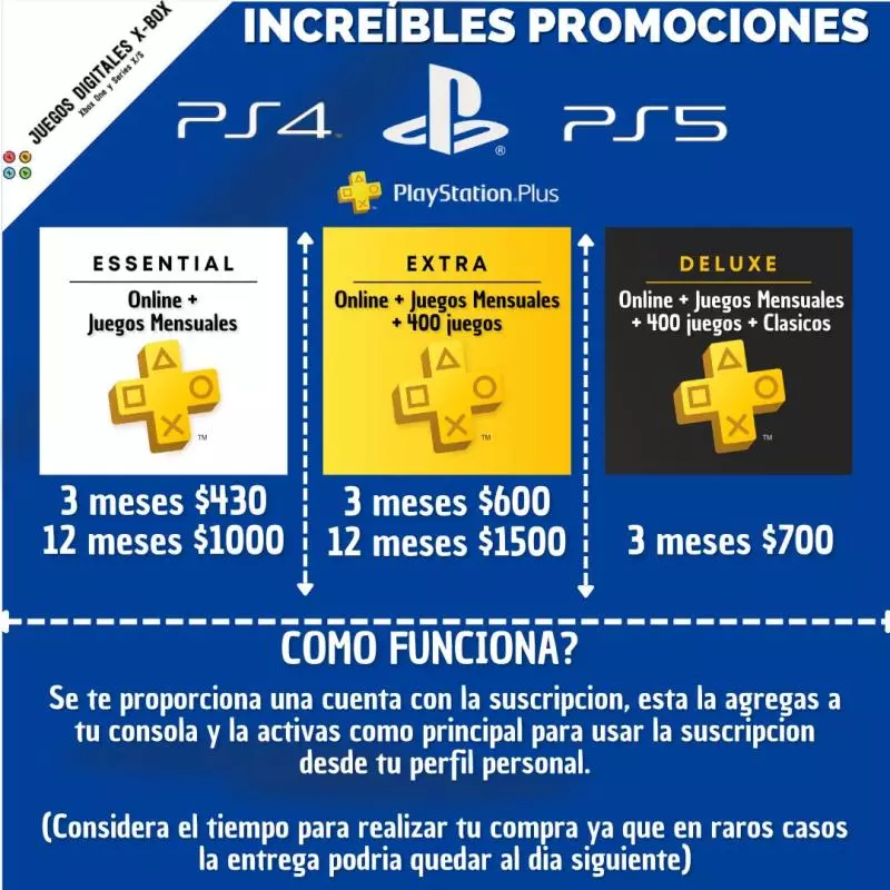 Suscripciónes Playstation Plus
