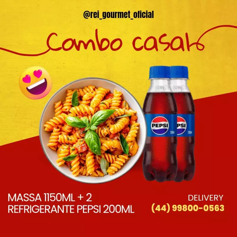 Combo casal + 2 Pepsi 200ml