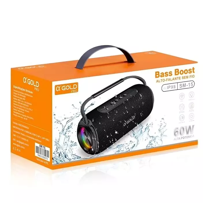CAIXA DE SOM GOLD SM-15 60W IPX6