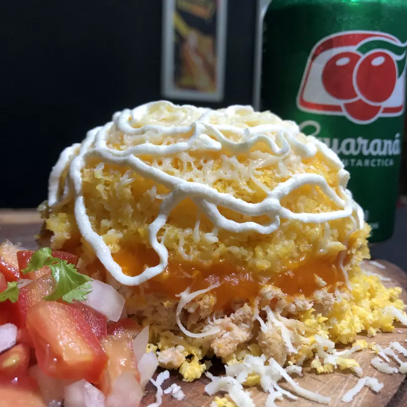 Cuscuz Recheado + Guaraná Lata