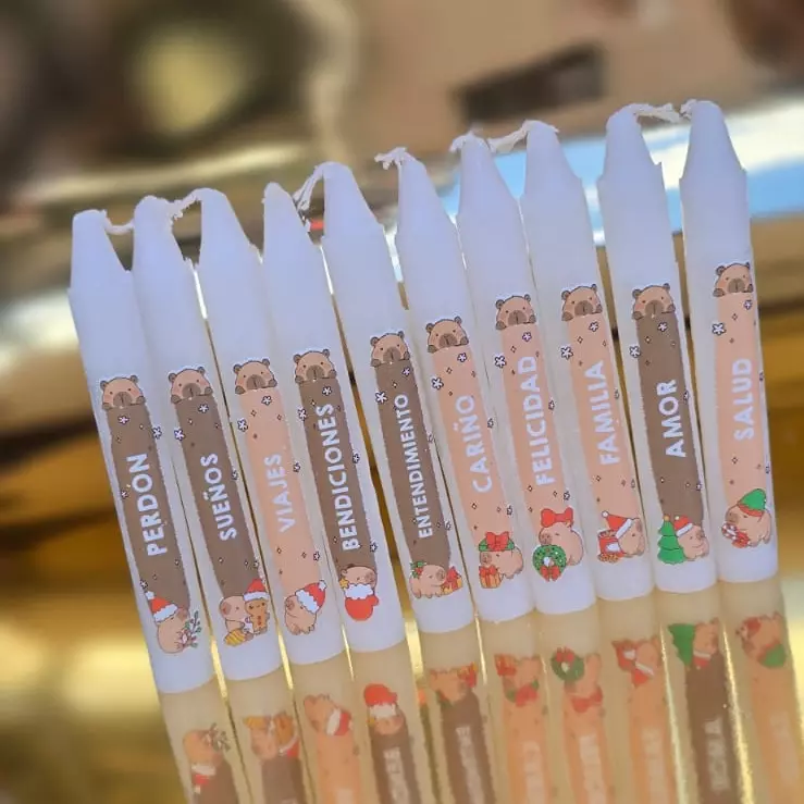 Velas 12cm pte x10 capibara