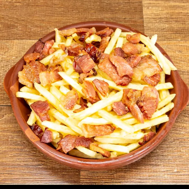 Fritas com bacon